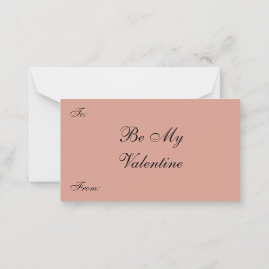 ヴィンテージバレンタインデーエレガントハート付き ノートカード (裏面)