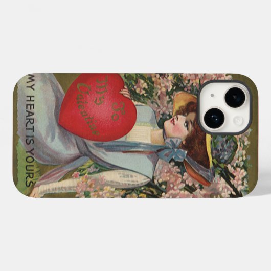 ヴィンテージバレンタインデーエレガントハート付き Case-Mate iPhoneケース (裏面 (横))