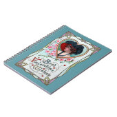 ヴィンテージバレンタインデーエレガント、ハートの女性 ノートブック (左側)