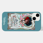 ヴィンテージバレンタインデーエレガント、ハートの女性 Case-Mate iPhoneケース (裏面 (横))