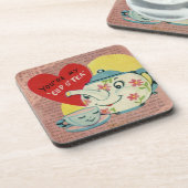 ヴィンテージバレンタインデーカップ コースター (左側)