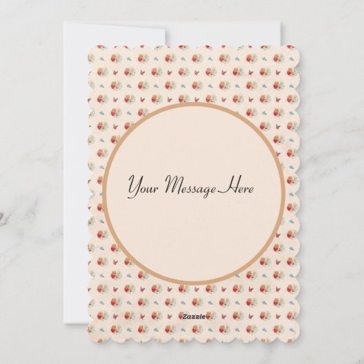 ヴィンテージバレンタインデーキューピッドホールディンググローブ シーズンカード (裏面)