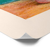 ヴィンテージバレンタインデーキューピッドホールディンググローブ ポスター (角)