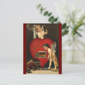 ヴィンテージバレンタインデーキューピッド，天使の燃える愛 シーズンポストカード (スタンド正面)