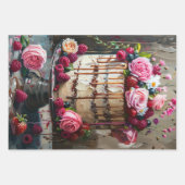 ヴィンテージバレンタインデーケーキデクページ ラッピングペーパーシート (正面2)