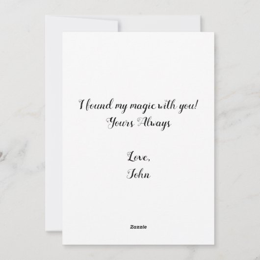 ヴィンテージバレンタインデーシング魔法 シーズンカード (裏面)