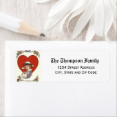 ヴィンテージバレンタインデーハート&チャイルド ラベル (インサイチュ)