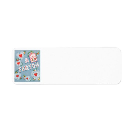 ヴィンテージバレンタインデーハート ラベル (正面)