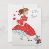 ヴィンテージバレンタインデーハートfor Friend シーズンカード (正面)