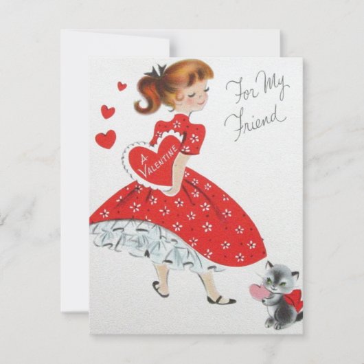 ヴィンテージバレンタインデーハートfor Friend シーズンカード (正面)