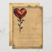 ヴィンテージバレンタインデーバラハート シーズンカード (正面/裏面)