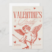 ヴィンテージバレンタインデーパーティーカード シーズンカード (正面/裏面)