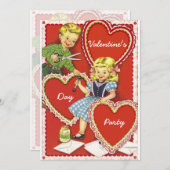 ヴィンテージバレンタインデーパーティーV2 招待状 (正面/裏面)