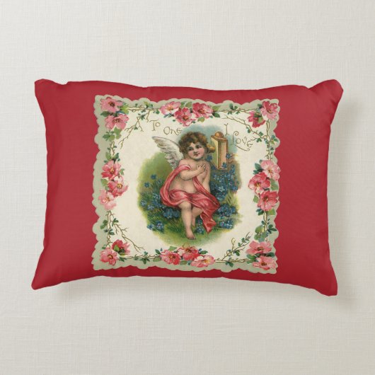 ヴィンテージバレンタインデービクトリアンケルビオン電話 アクセントクッション (裏面)