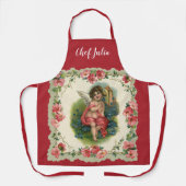 ヴィンテージバレンタインデービクトリアンケルビオン電話 エプロン (正面)