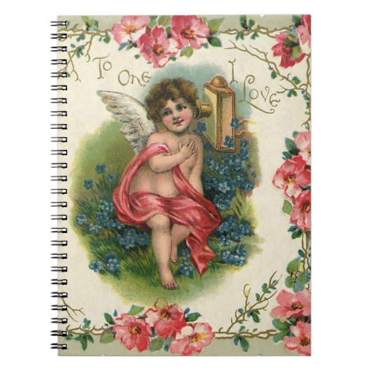 ヴィンテージバレンタインデービクトリアンケルビオン電話 ノートブック (正面)