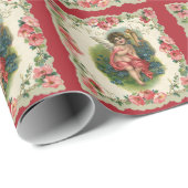 ヴィンテージバレンタインデービクトリアンケルビオン電話 ラッピングペーパー (ロールコーナー)