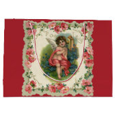 ヴィンテージバレンタインデービクトリアンケルビオン電話 ラージペーパーバッグ (裏面)