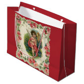 ヴィンテージバレンタインデービクトリアンケルビオン電話 ラージペーパーバッグ (正面アングル)