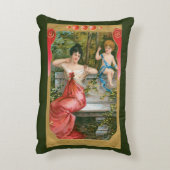 ヴィンテージバレンタインデービクトリアンスケルブ夫人 アクセントクッション (裏面(縦))