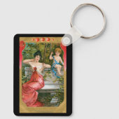 ヴィンテージバレンタインデービクトリアンスケルブ夫人 キーホルダー (裏面)