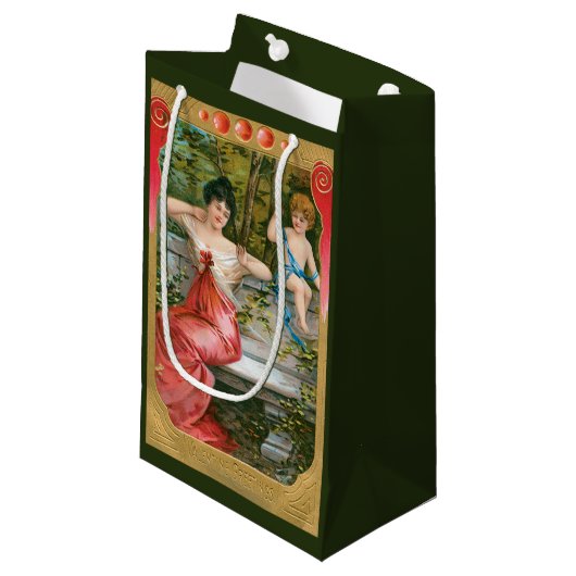 ヴィンテージバレンタインデービクトリアンスケルブ夫人 スモールペーパーバッグ (正面アングル)