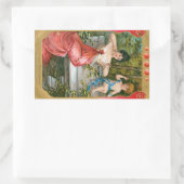 ヴィンテージバレンタインデービクトリアンスケルブ夫人 長方形シール (バッグ)