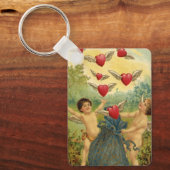 ヴィンテージバレンタインデービクトリアンチェルブスハート キーホルダー (正面)