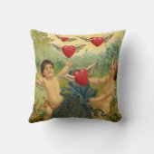 ヴィンテージバレンタインデービクトリアンチェルブスハート クッション (裏面)