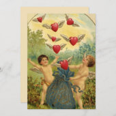 ヴィンテージバレンタインデービクトリアンチェルブスハート シーズンカード (正面/裏面)