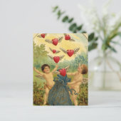 ヴィンテージバレンタインデービクトリアンチェルブスハート シーズンポストカード (スタンド正面)