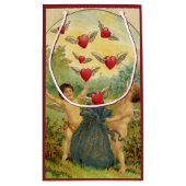 ヴィンテージバレンタインデービクトリアンチェルブスハート スモールペーパーバッグ (裏面)