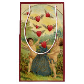 ヴィンテージバレンタインデービクトリアンチェルブスハート スモールペーパーバッグ (正面)