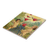 ヴィンテージバレンタインデービクトリアンチェルブスハート タイル (側面)