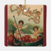 ヴィンテージバレンタインデービクトリアンチェルブス セラミックオーナメント (裏面)