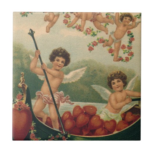 ヴィンテージバレンタインデービクトリアンチェルブス タイル (正面)