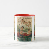 ヴィンテージバレンタインデービクトリアンチェルブス マグカップ (中央)