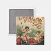 ヴィンテージバレンタインデービクトリアンチェルブス マグネット (正面/裏面)