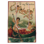 ヴィンテージバレンタインデービクトリアンチェルブス ミディアムペーパーバッグ (裏面)