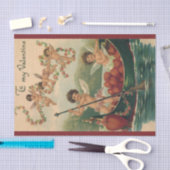 ヴィンテージバレンタインデービクトリアンチェルブス 薄葉紙 (クラフト)