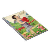 ヴィンテージバレンタインデービクトリアンハート天使 ノートブック (右側)