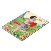 ヴィンテージバレンタインデービクトリアンハート天使 ノートブック (左側)