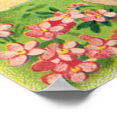 ヴィンテージバレンタインデービクトリアンハート天使 ポスター (角)