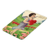 ヴィンテージバレンタインデービクトリアンハート天使 マグネット (左側)