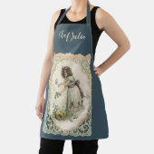 ヴィンテージバレンタインデービクトリアンバラ付き女の子 エプロン (インサイチュ)