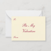 ヴィンテージバレンタインデービクトリアンバラ付き女の子 ノートカード (裏面)