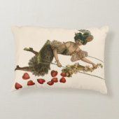 ヴィンテージバレンタインデービクトリアンレディーオンアスイング アクセントクッション (裏面)