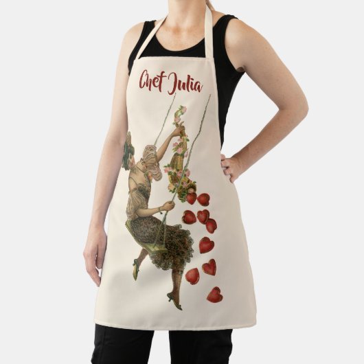 ヴィンテージバレンタインデービクトリアンレディーオンアスイング エプロン (インサイチュ)