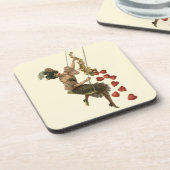 ヴィンテージバレンタインデービクトリアンレディーオンアスイング コースター (左側)