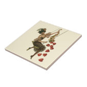 ヴィンテージバレンタインデービクトリアンレディーオンアスイング タイル (側面)